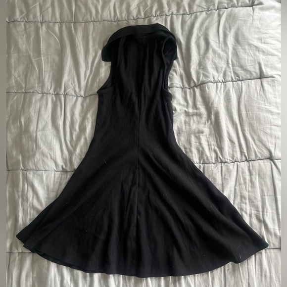 ZARA BLACK COLLARED V-NECK TENNIS MINI DRESS - Picture 4 of 5